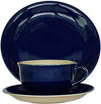 Glänzend blau